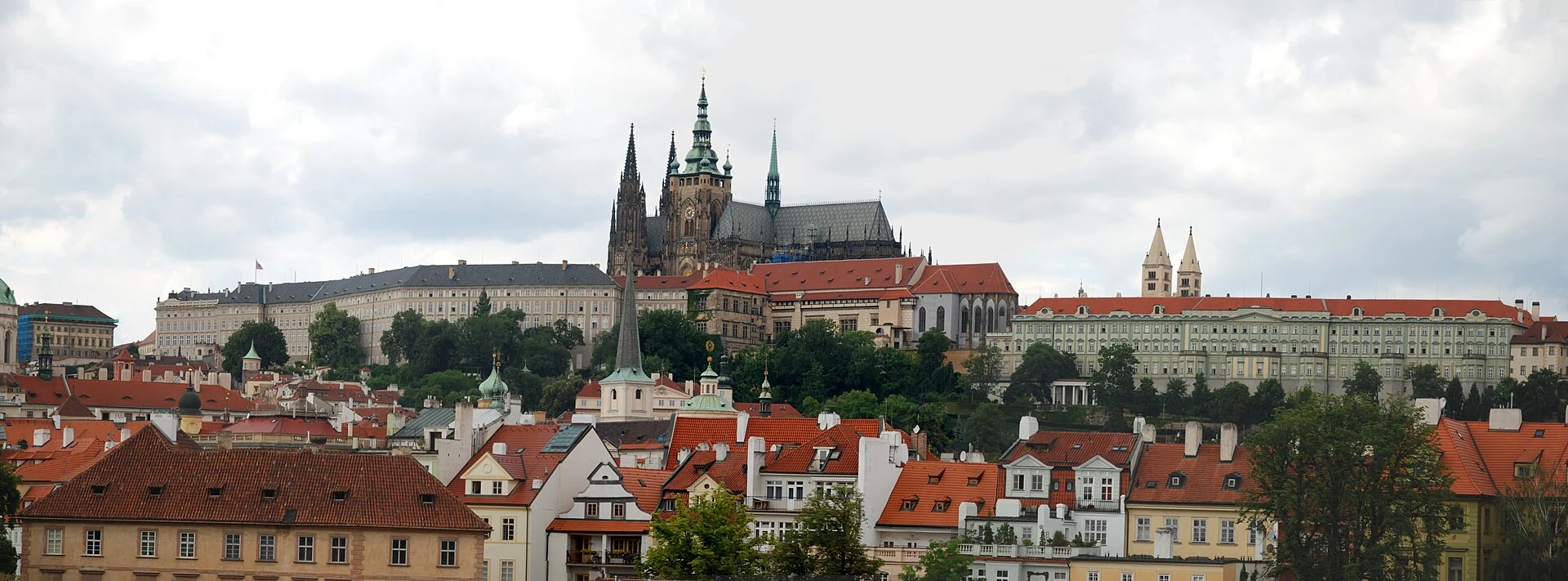 Illustrative Ansicht einer mitteleuropäischen Stadt